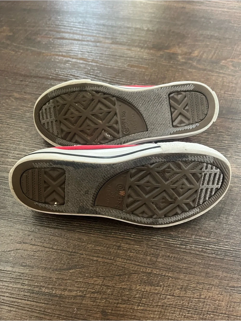 Converse Kids Red Canvas Low-Top Sneakers with White Laces